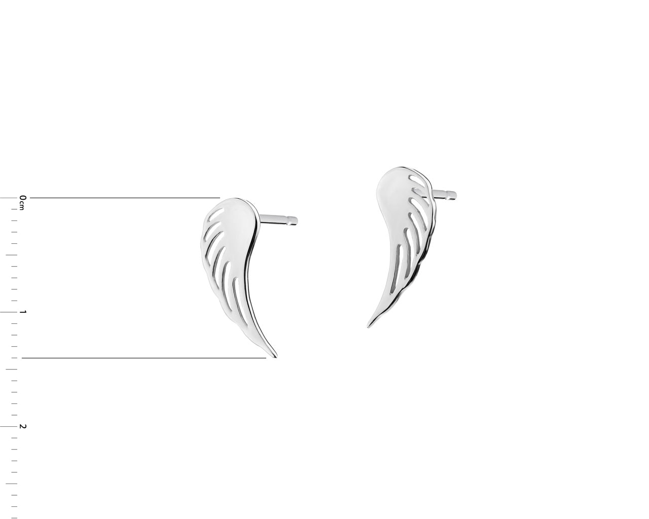 Kolczyki srebrne - skrzydła