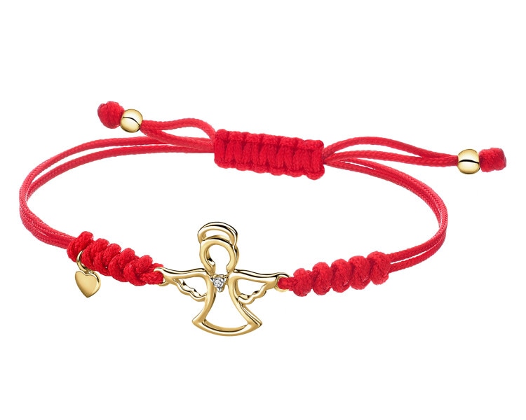 9ct Yellow Gold Bracelet with Diamond - 0,004 ct - fineness 9 K