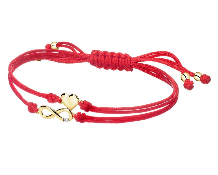 9ct Yellow Gold Bracelet with Diamond - 0,004 ct - fineness 9 K