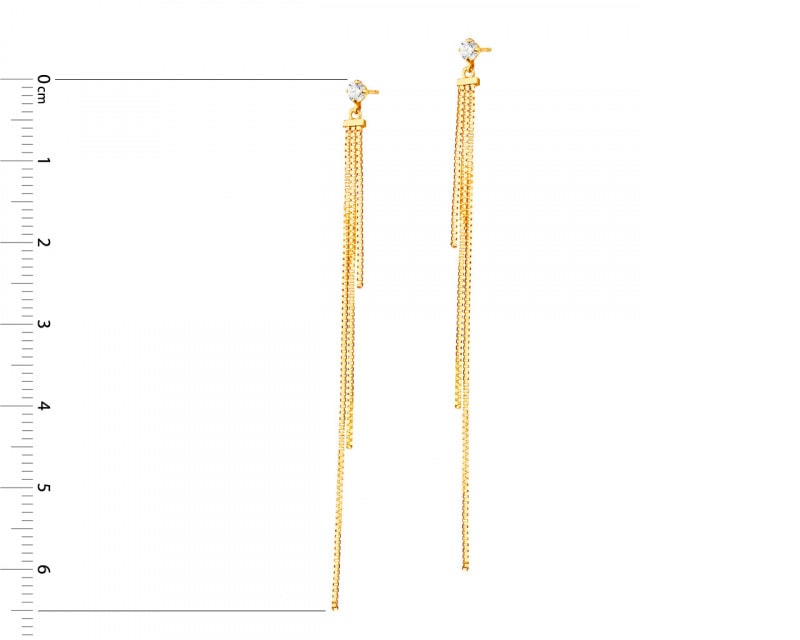 9ct Yellow Gold Earrings with Cubic Zirconia