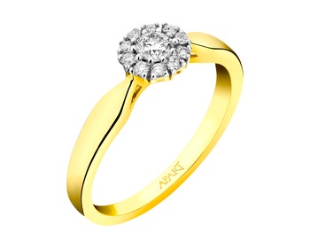 Prsten ze žlutého zlata s brilianty 0,25 ct - ryzost 585></noscript>
                    </a>
                </div>
                <div class=
