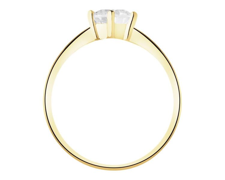 8ct Yellow Gold Ring with Cubic Zirconia