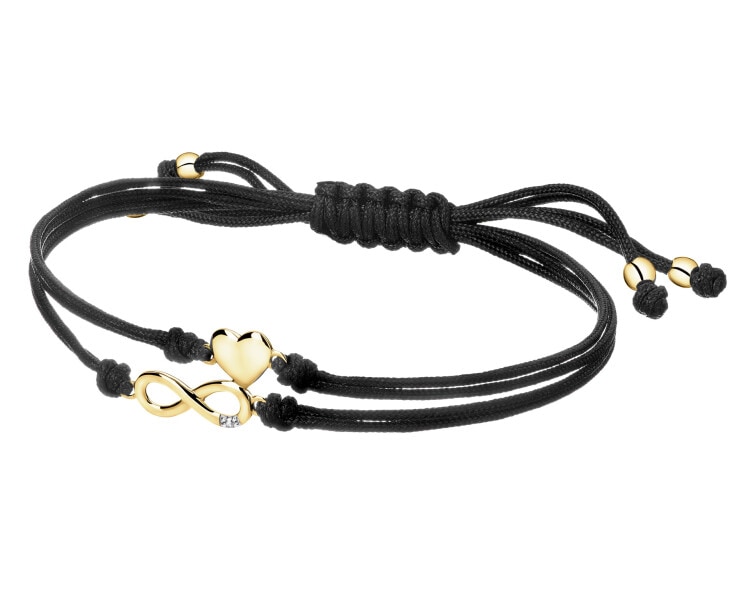 9ct Yellow Gold Bracelet with Diamond - 0,004 ct - fineness 9 K