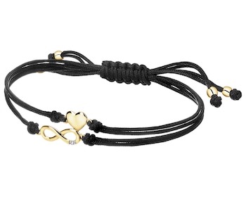 9ct Yellow Gold Bracelet with Diamond - 0,004 ct - fineness 9 K