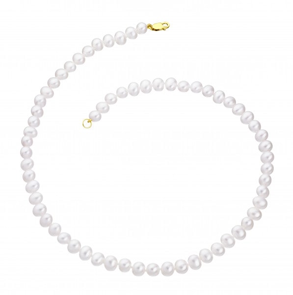 9ct Yellow Gold Necklace with Pearl