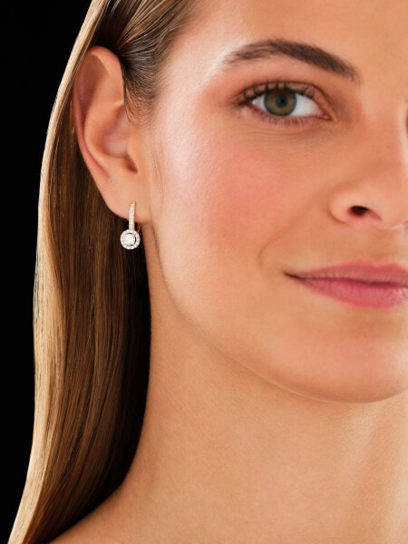 18ct Yellow Gold Earrings with Diamonds - 0,86 ct - fineness 18 K