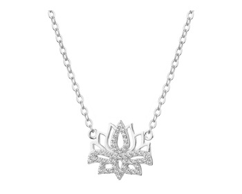 Naszyjnik srebrny z cyrkoniami - kwiat lotosu></noscript>
                    </a>
                </div>
                <div class=