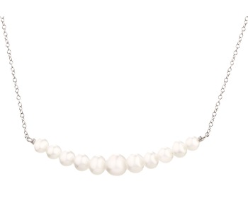 Naszyjnik srebrny  z perłami