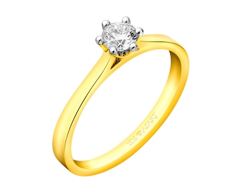 18ct Yellow Gold Ring with Diamond 0,30 ct - fineness 18 K></noscript>
                    </a>
                </div>
                <div class=