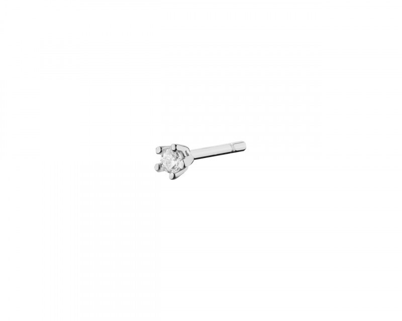 14ct White Gold Earrings with Cubic Zirconia