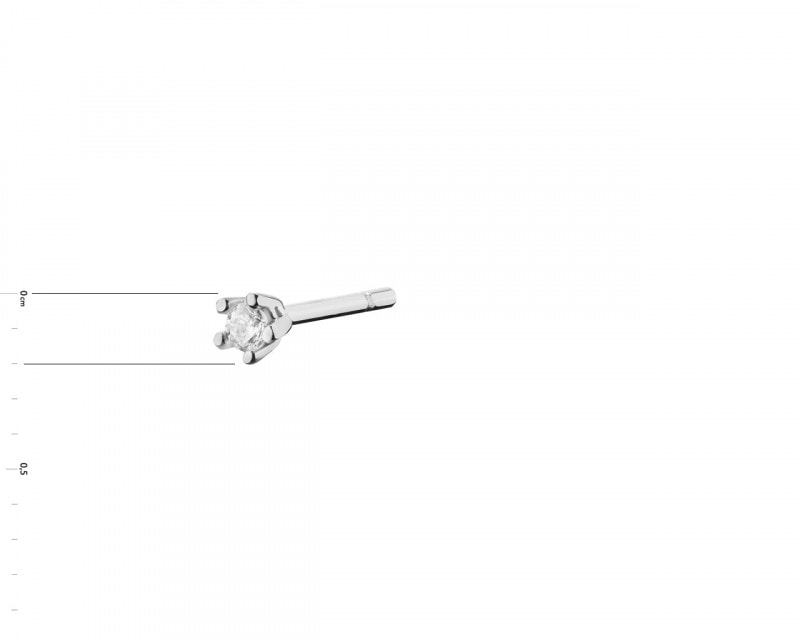 14ct White Gold Earrings with Cubic Zirconia