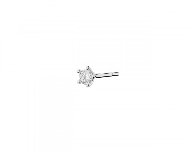 8ct White Gold Earring with Cubic Zirconia