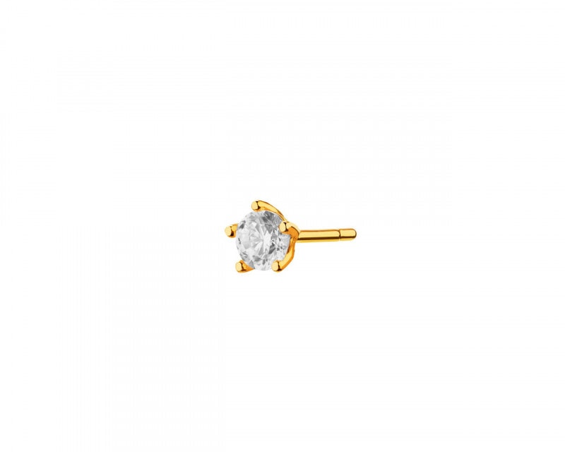 8ct Yellow Gold Earring with Cubic Zirconia