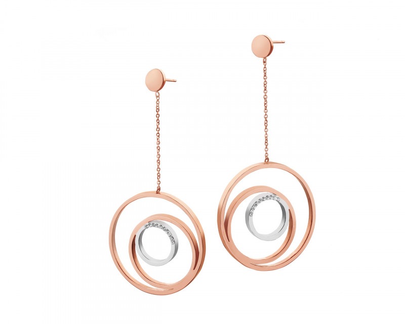 Stainless Steel Earrings with Crystal