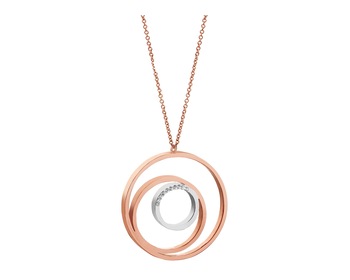 Stainless Steel Necklace with Crystal