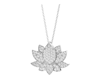 Naszyjnik srebrny z cyrkoniami - kwiat lotosu></noscript>
                    </a>
                </div>
                <div class=