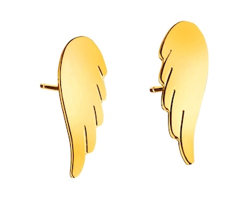 Złote kolczyki - skrzydła
