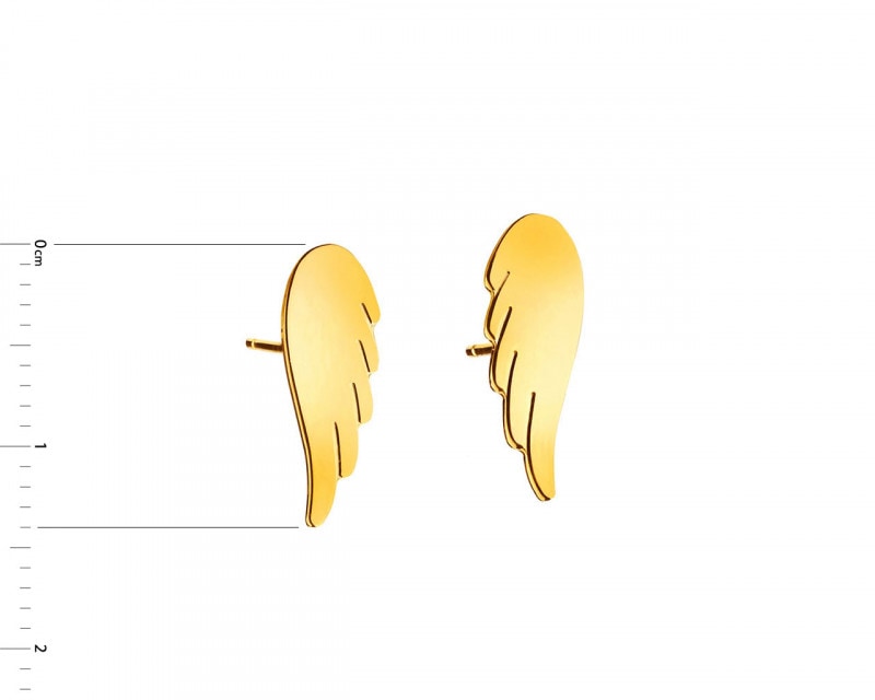 Złote kolczyki - skrzydła