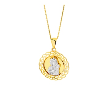  Yellow Gold Pendant with Diamond 0,003 ct - fineness 9 K