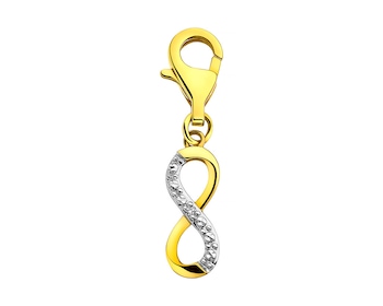 9ct Yellow Gold Pendant with Diamond 0,004 ct - fineness 9 K