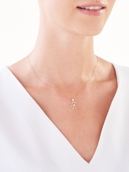 8ct Yellow Gold Pendant with Cubic Zirconia