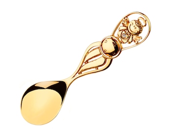 8ct Yellow Gold Celebration - Spoon with Cubic Zirconia