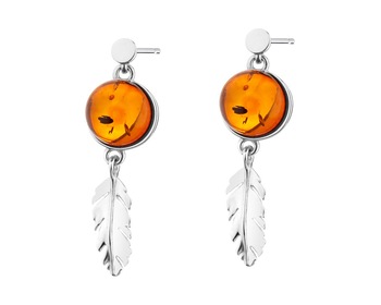 Sterling Silver Earrings with Amber></noscript>
                    </a>
                </div>
                <div class=
