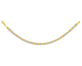 14ct Rhodium-Plated Yellow Gold Bracelet