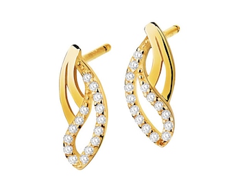 14ct Yellow Gold Earrings with Cubic Zirconia