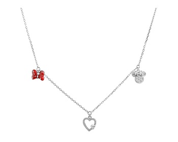 Stříbrný náhrdelník se zirkony a smaltem - Myška Minnie, srdce, kokarda></noscript>
                    </a>
                </div>
                <div class=