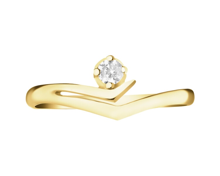 14ct Yellow Gold Ring with Cubic Zirconia