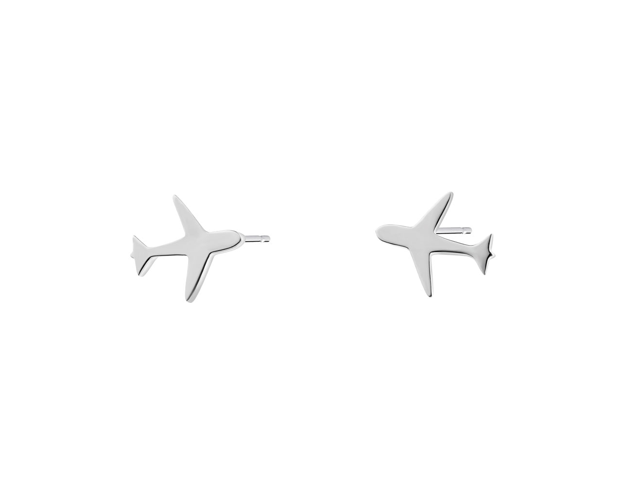 Kolczyki srebrne - samoloty
