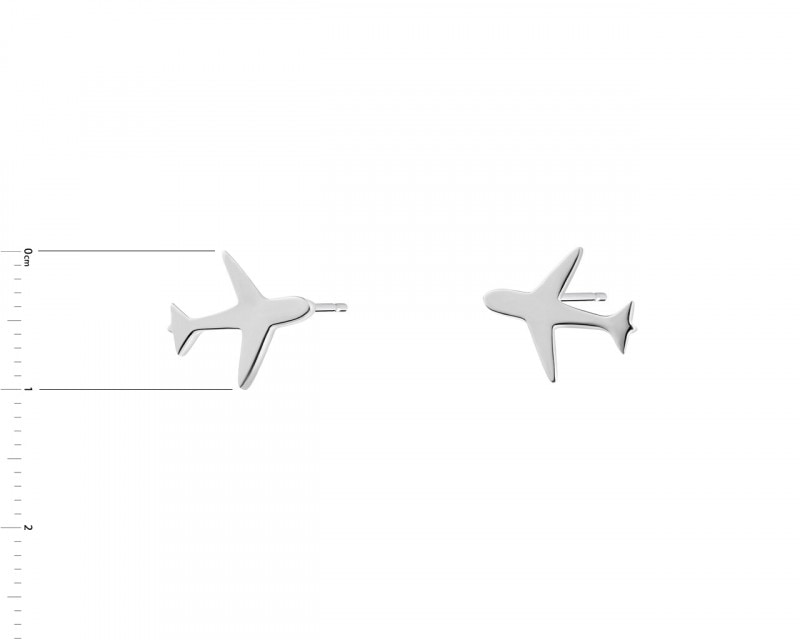 Stříbrné náušnice - letadla