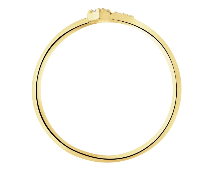 14ct Yellow Gold Ring with Cubic Zirconia