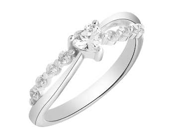 Rhodium Plated Silver Ring with Cubic Zirconia></noscript>
                    </a>
                </div>
                <div class=