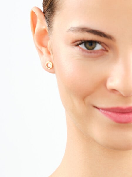Náušnice ze žlutého zlata s brilianty - 0,16 ct - ryzost 585