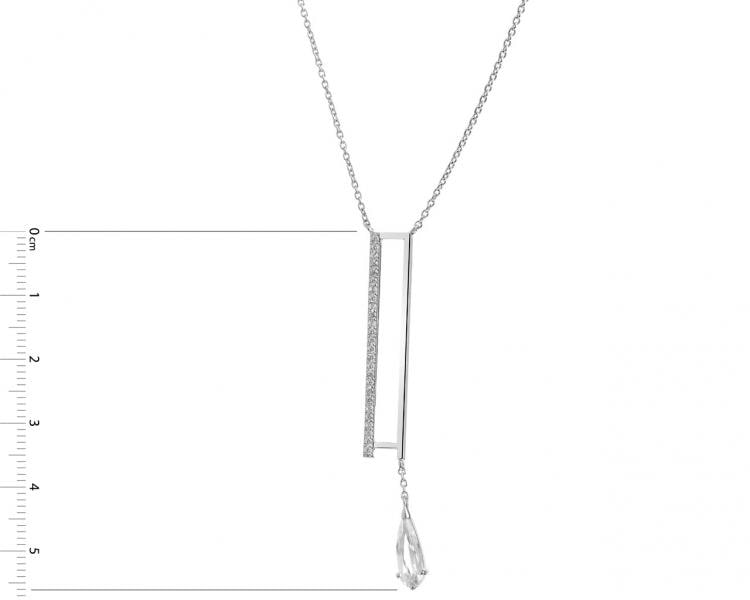 Naszyjnik srebrny z cyrkoniami