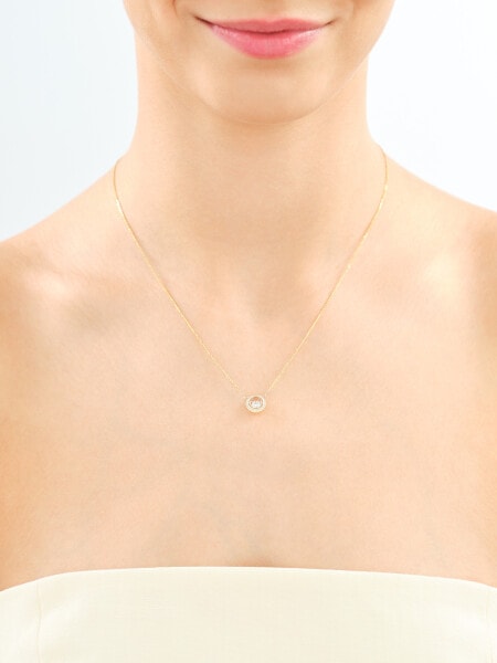 Zlatý náhrdelník s diamanty - 0,15 ct - ryzost 585