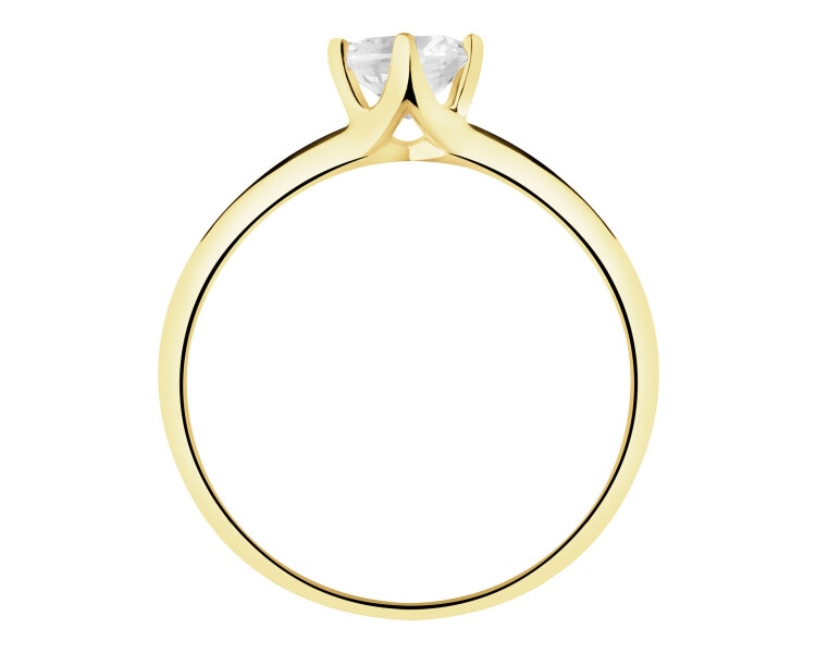 Yellow Gold Ring with Cubic Zirconia