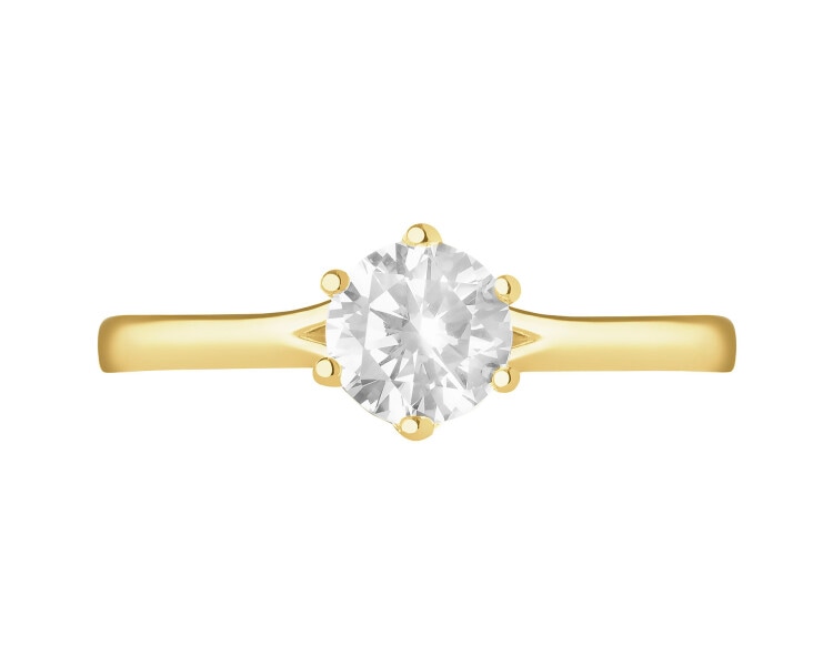 Yellow Gold Ring with Cubic Zirconia