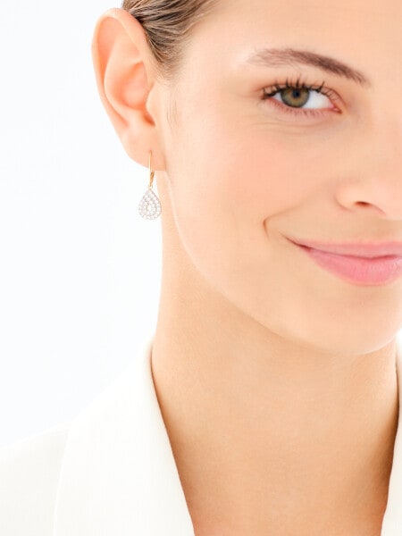 8ct Rhodium-Plated Yellow Gold Set with Cubic Zirconia