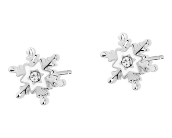 Rhodium Plated Silver Earrings with Crystal></noscript>
                    </a>
                </div>
                <div class=
