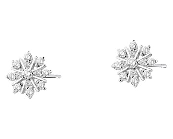 Pendientes de plata con zirconias - copo de nieve></noscript>
                    </a>
                </div>
                <div class=