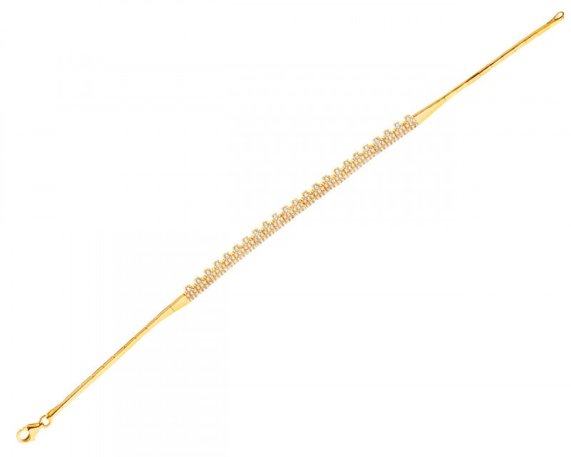 14ct Yellow Gold Bracelet with Cubic Zirconia