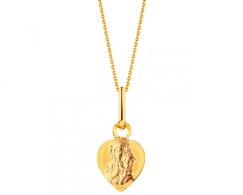 Zlatý přívěsek - medailon, srdce