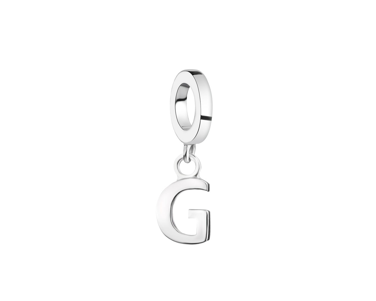 Zawieszka srebrna na bransoletę beads - litera G
