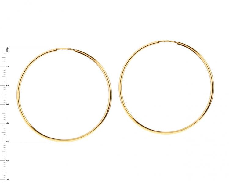 Zlaté náušnice - kruhy, 50 mm