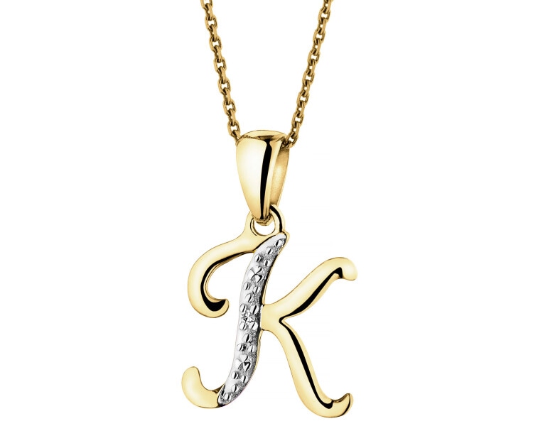 9ct Yellow Gold Pendant with Diamond - 0,003 ct - fineness 9 K