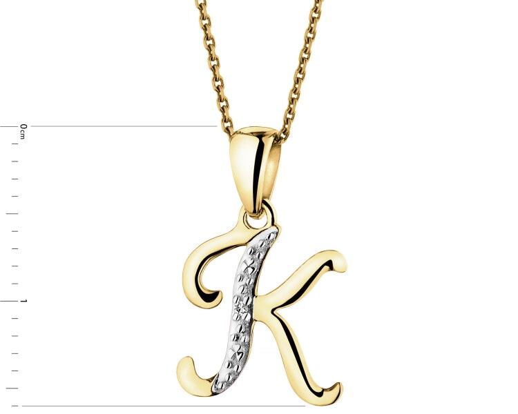 9ct Yellow Gold Pendant with Diamond - 0,003 ct - fineness 9 K