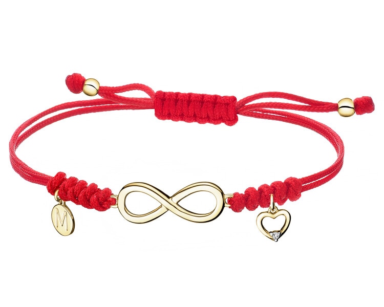 9ct Yellow Gold Bracelet with Diamond - 0,005 ct - fineness 9 K